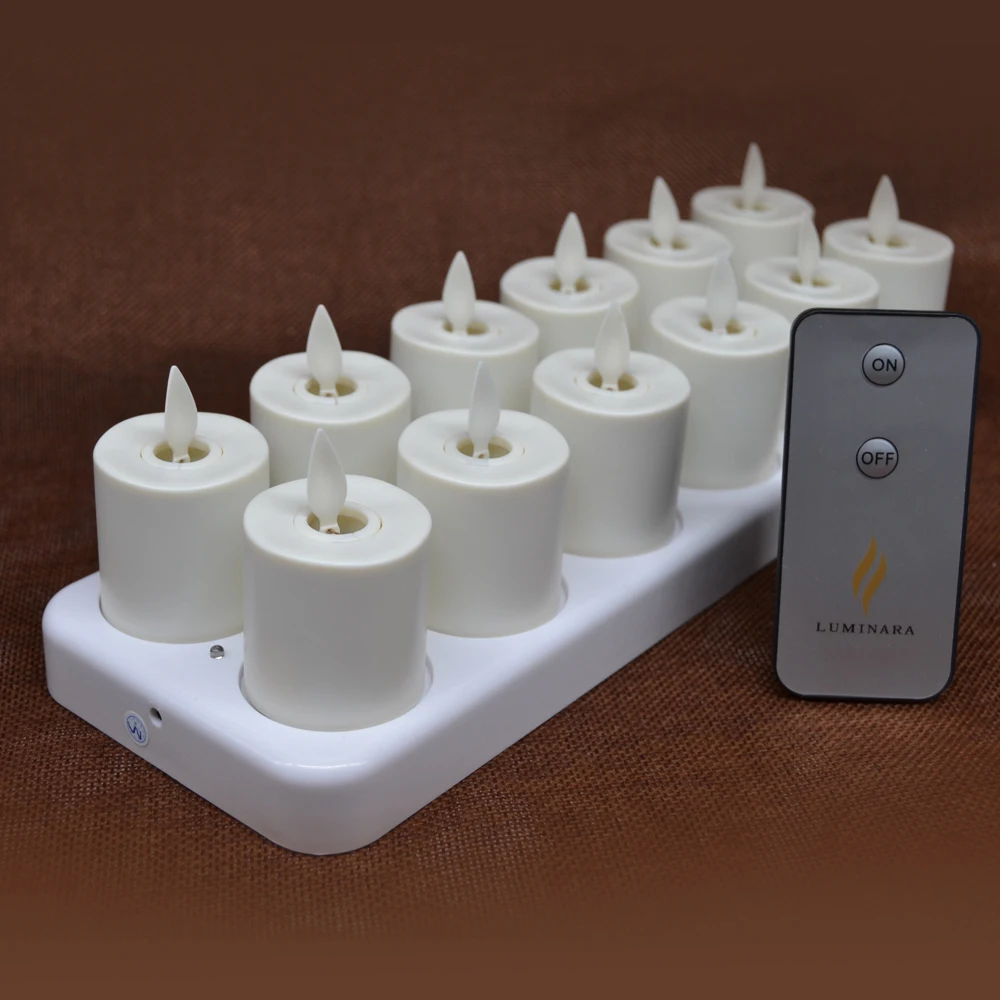 Buy Luminara 12 Pack Rechargeable Flameless LED