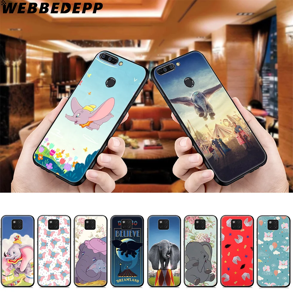 

WEBBEDEPP Dumbo Movie Soft Case for Huawei Mate Honor 20 6A 7A 7C 7X 8 9 9X 10 View 20 10 Lite Pro Mate 30 20 Lite Pro