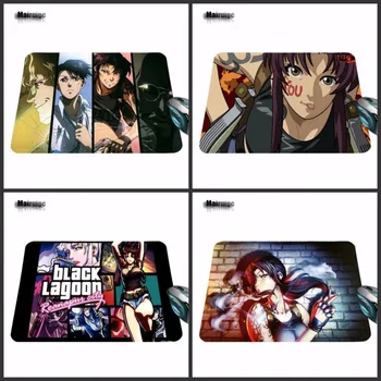 

Mairuige Hot Sell Print Anti-slip Durable Anime Black Lagoon Gaming Gamer Mice Mause Mouse Pad Radiation Non-Skid Rubber Pad