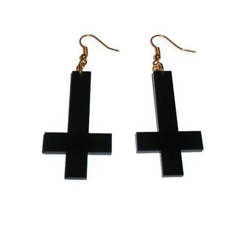 Doreen Box New Women Fashion Cross Drop Earrings New Design Acrylic