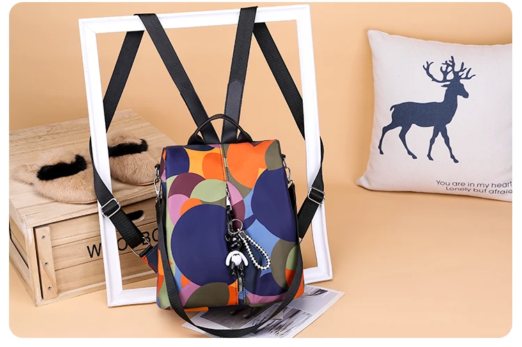 Novo multifuncional mochila feminina à prova dwaterproof