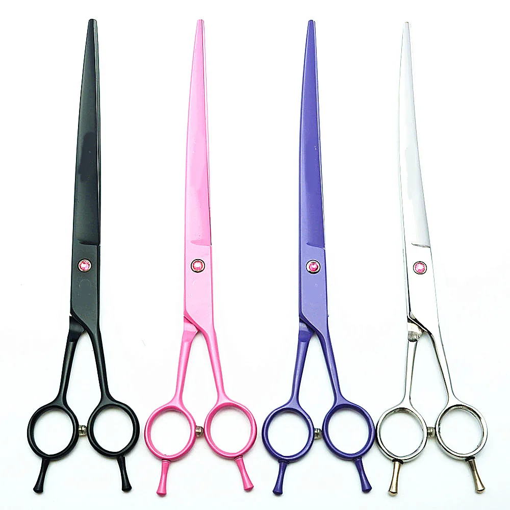 Professional 440c 9 inch dog hair clipper pet hair scissors dog grooming shears cat curved cutting