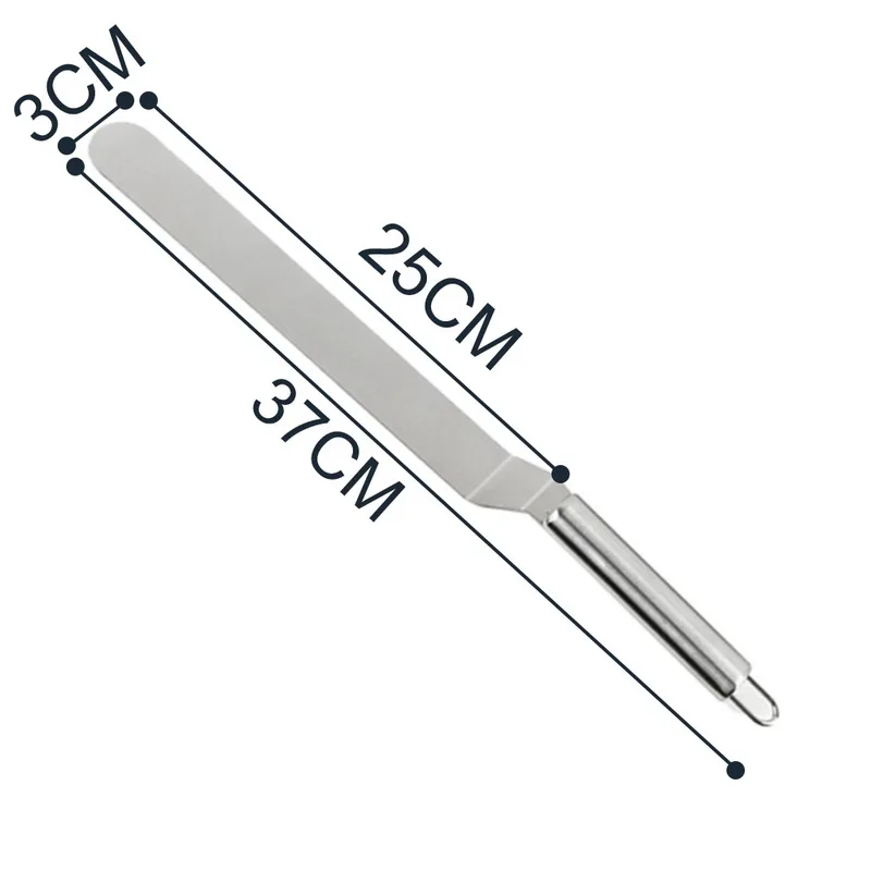 10 inch Hifuar 6/8/10 дюймов Нержавеющая сталь для крема шпатель для торт форма для выпечки тортов DIY украшения инструменты Кухня инструменты масляный торт для крема шпатель - Цвет: 10 inch