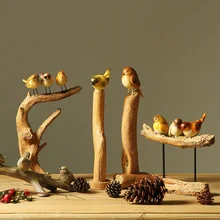 Американский кантри креативный подарок новая птица пень изучения гостиной украшения ремесла украшение для дома пакет почты