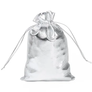 

YHYS 25pcs Drawstring Organza Voile Jewelry Favour Wedding Candy Gift Pouch Bags (Silver)
