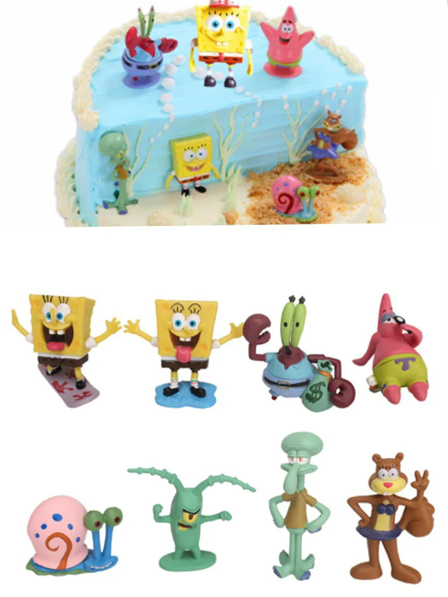 Anime Kartun Spongebob Pvc Aksi Gambar Kue Topper Picks Patrick