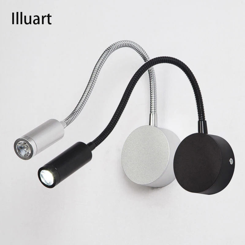 LED Wall Lamps With Knob Switch 5W AC90 260V Wall light Bedroom Bedside