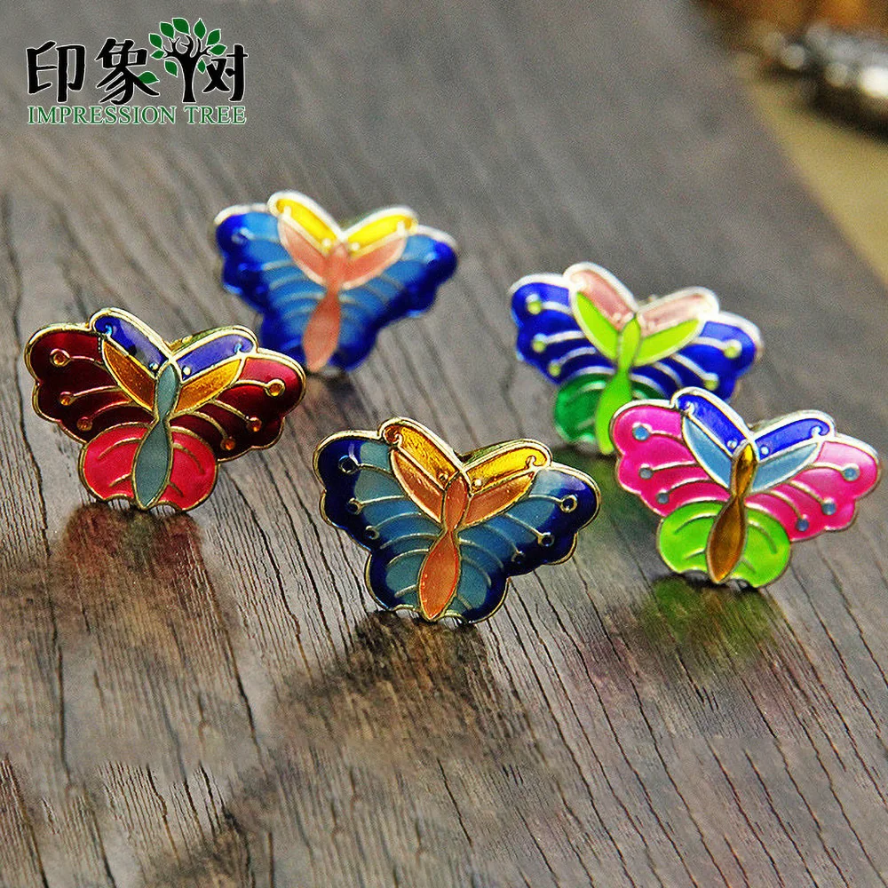 

2pcs 19*27mm Zinc Alloy Metal Five Colors Butterfly Dripping Oil Charms For DIY Jewelry Making Bracelets Necklace 1017