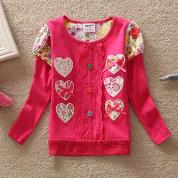 VIKITA Kids T shirt for Girls Girls Flower t-shirt Long Sleeve Tops Girls T Shirt Children Clothing Autumn Winter Kids Wear 5