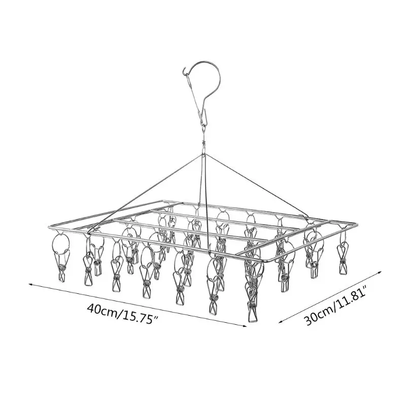 30 зажимов из нержавеющей стали, ветрозащитная прищепка для одежды, вешалка для белья, вешалка для белья, для носков, полотенец, бюстгальтеров, сушилка для белья, крючок для одежды, сушилка для белья