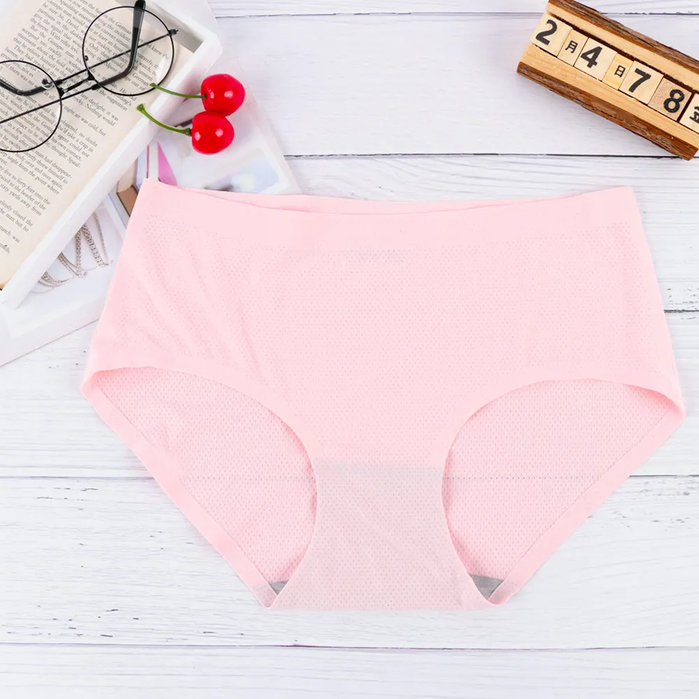 1 Pcs Woman Waist Ultra Thin Simple Design Solid Breathable Panties Non