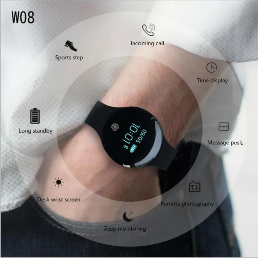 Bluetooth Смарт часы TLW08 женский водонепроницаемый браслет фитнес трекер SMS QQ