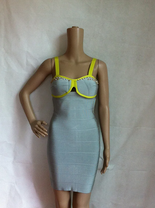 Extra Small Small Medium Large Sleeveless Rayon Bandage Dress Celebrity 