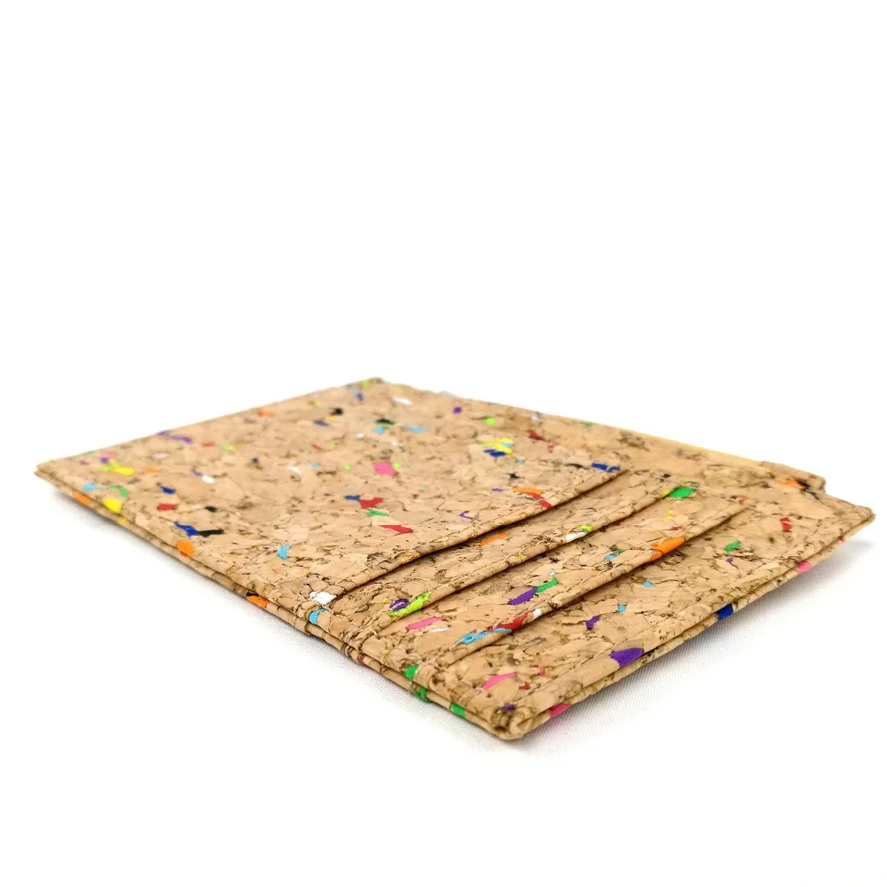 slim cork card wallet with zipper coin purse (4)