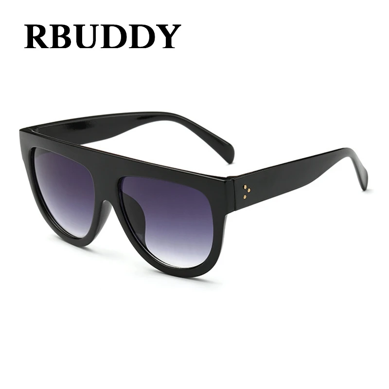 RBUDDY женские солнцезащитные очки lunette soleil femme с плоским верхом классические Супер брендовые Дизайнерские Большие женские CL оттенки солнцезащитные очки - Цвет линз: R1