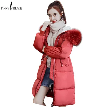 

PinkyIsBlack Winter Jacket Women Faux Fur Collar Womens Coats Long Down Parka Lady Hoodies Parkas Warmer Classical Jackets 3XL