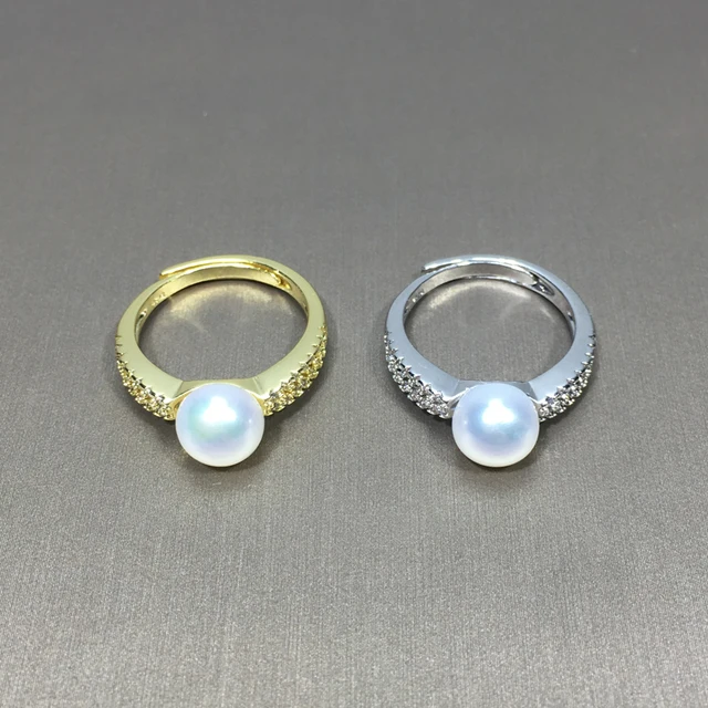 ZHBORUINI 2018 Fashion Pearl Ring High Quality Ring Genuine Freshwater Pearl Rings 925 Sterling Silver Ring For Women Gift