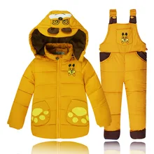 2016 New Arrive Baby Girls Boys Winter Down Sets Jacket +Pants, Kids Clothing Suits set,children girl down jacket suit 0-3 years