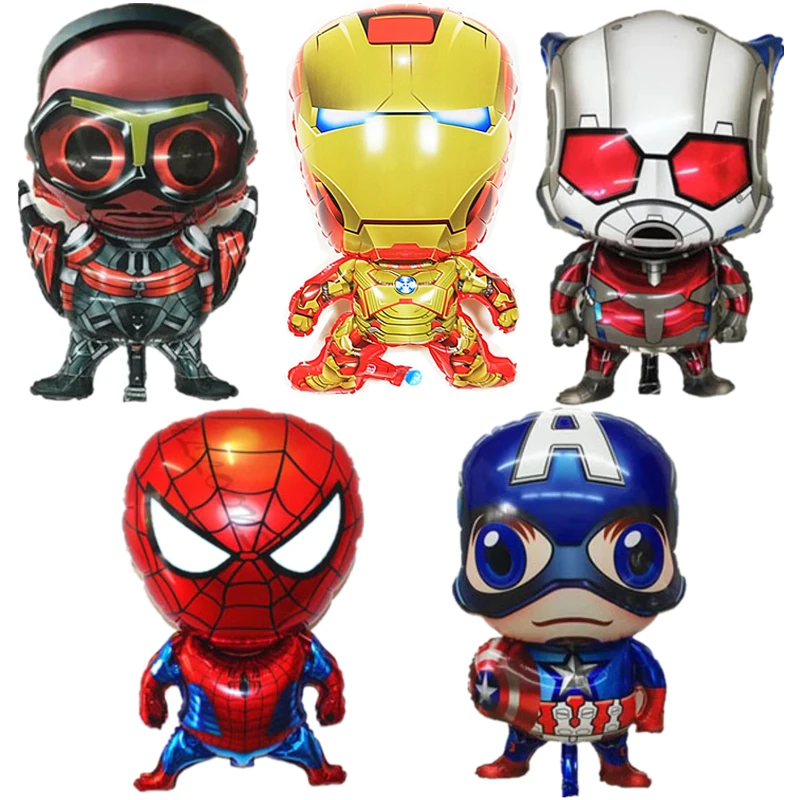 1 шт. супер герой Железный человек паук алюминиевая фольга шарики для день рождения вечерние украшения Детские вечерние подарки Капитан Америка игрушка