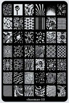 

9.5x14.5cm Nail Art Stamper Plate Gel Polish Tips DIY Stamping Drawing 3D Image Transfer Guide Stencil Print Form Template ##13