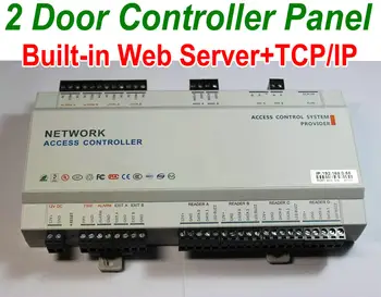 

High-End 2 Door Controller Panel Control Board with Built-in Web Server+TCP/IP Network For 2 Door Entry+Exit Wiegand26/34 contro