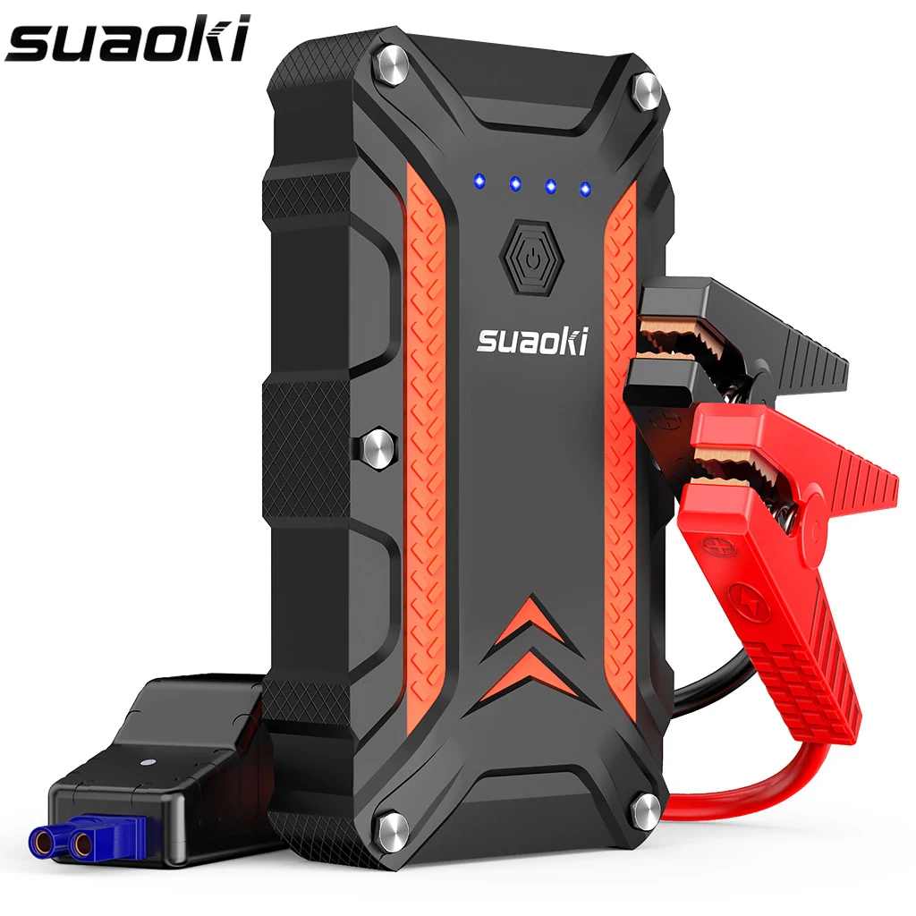 SUAOKI CJS02 1000A пиковый стартер для автомобиля 7.0L газ 5.0L дизельный двигатель авто
