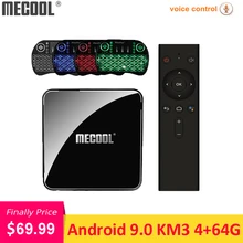 MECOOL KM3 Android 9,0 ТВ-приставка с голосовым управлением Amlogic S905X2 2,4G 5G WiFi Bluetooth 4,1 ТВ-приставка поддержка 4K HD медиаплеер