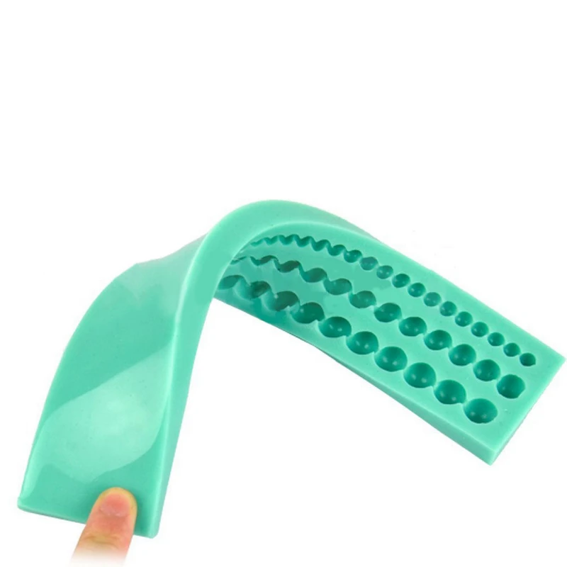 JX-LCLYL Pearl String Beads Silicone Mold Cake Decoration Fondant Sugarcraft Baking Mould