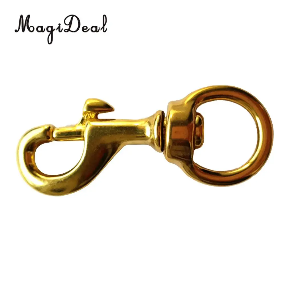 MagiDeal Solid Brass Trigger Swivel Snap Hook Ring Clip Key Holder Key Chain for Straps Bag Belt 20x80mm