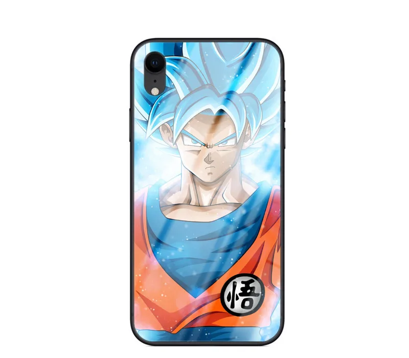 New Saiyan Vegeta Dragon Ball Z Son Goku Case For iPhone XR X XS MAX 7 8 6 6S plus Super Luxury Glass Cover For iPhone 11Pro Max - Color: Glass TPU