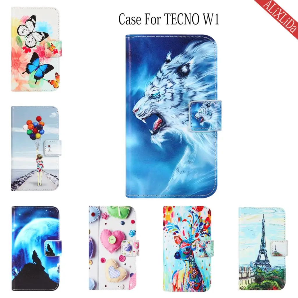 Чехол для TECNO W1 модный кожаный защитный чехол высокого качества с мультяшным