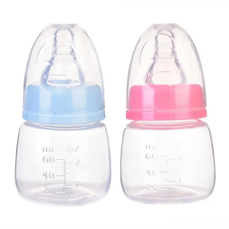 spesifikasi 4 Warna 60 Ml Botol Bayi Bayi Bayi Cangkir Anak anak Belajar Makan Botol Minum Anak Sedotan Jus Botol Air