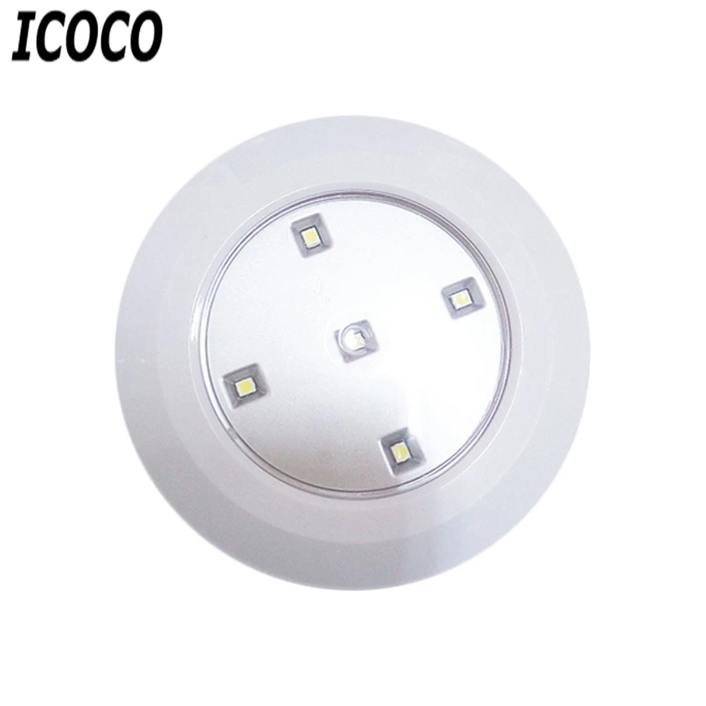

ICOCO Intelligent Remote Controller LED Wireless Round Portable Bedstand Night Light Battery Operated For Cabinet Baby Lamp Sale
