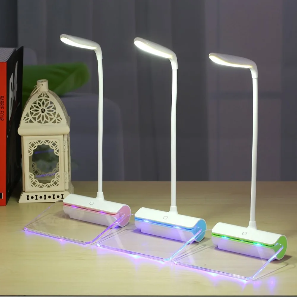 Светодиодный настольный светильник с доской для сообщений, Портативная USB лампа для чтения, универсальный настольный светильник с защитой глаз для учебы