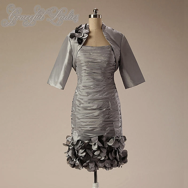 Sheath dress with jacket knee length hair ross