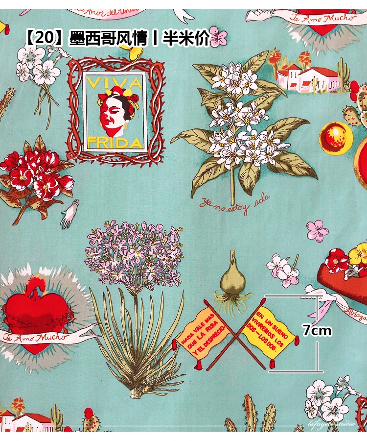 Японский стиль, ткань, сделай сам, ручная работа, хлопковая ткань, кимоно, ткань, мультфильм, канагава, пейзаж с цветком, красочная Ткань для шитья, ширина 1,4 м - Цвет: 6