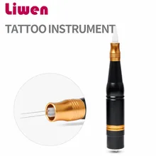 Дизайн Электрический постоянный макияж Двойная игла татуировка машина бровь/губы/тело тату пистолет наконечник 50 шт. микро иглы и наконечник