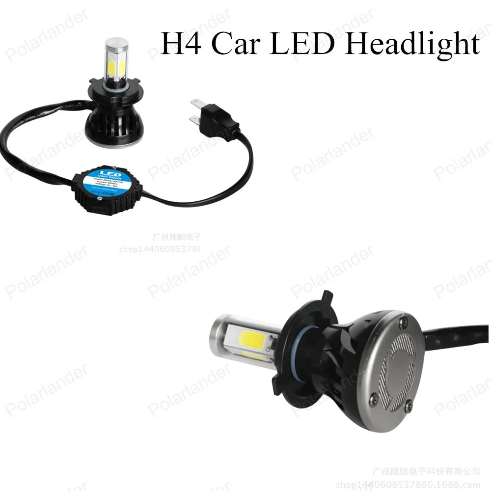 

High quality 80 W 3200LM 6000K Car LED Headlights H4 2pcs COB Chips, 9004 Car LED Headlight, Car H4 LED Headlight Bulbs