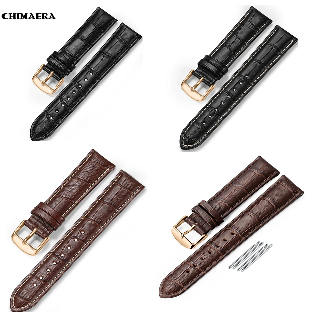 Ремешок для часов CHIMAERA из кожи аллигатора 12 мм 13 14 15 16 18 19 20 21 22 24 мм|strap for|24mm watch band