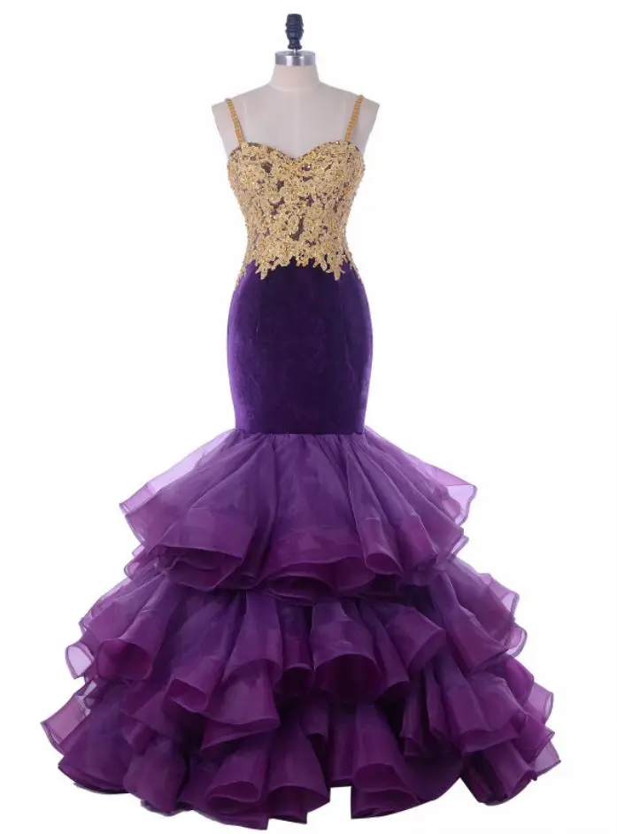 purple and gold evening dresses