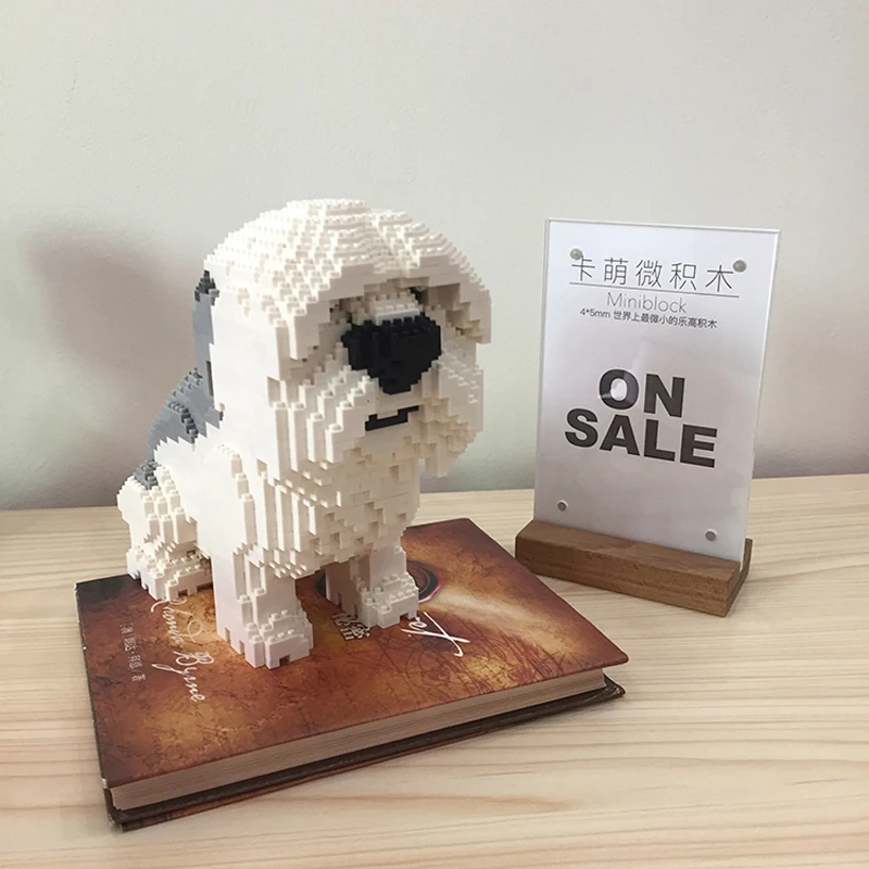 BS Beagle Hound Шнауцер такса овчарка Собака Животное 3D животное 3D модель DIY Алмаз Мини Строительные маленькие блоки кирпичи игрушка без коробки