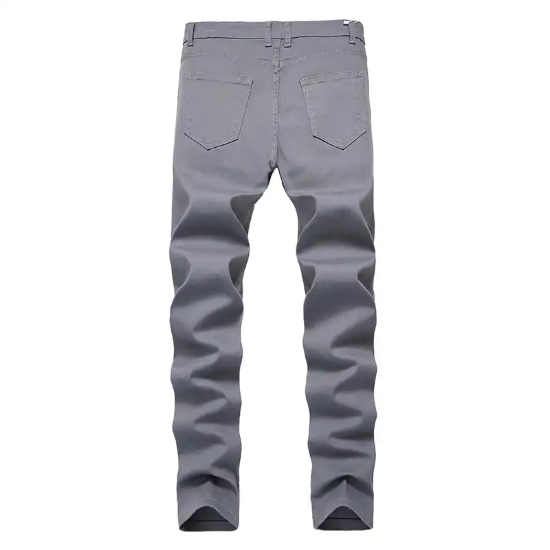 grey ripped pants