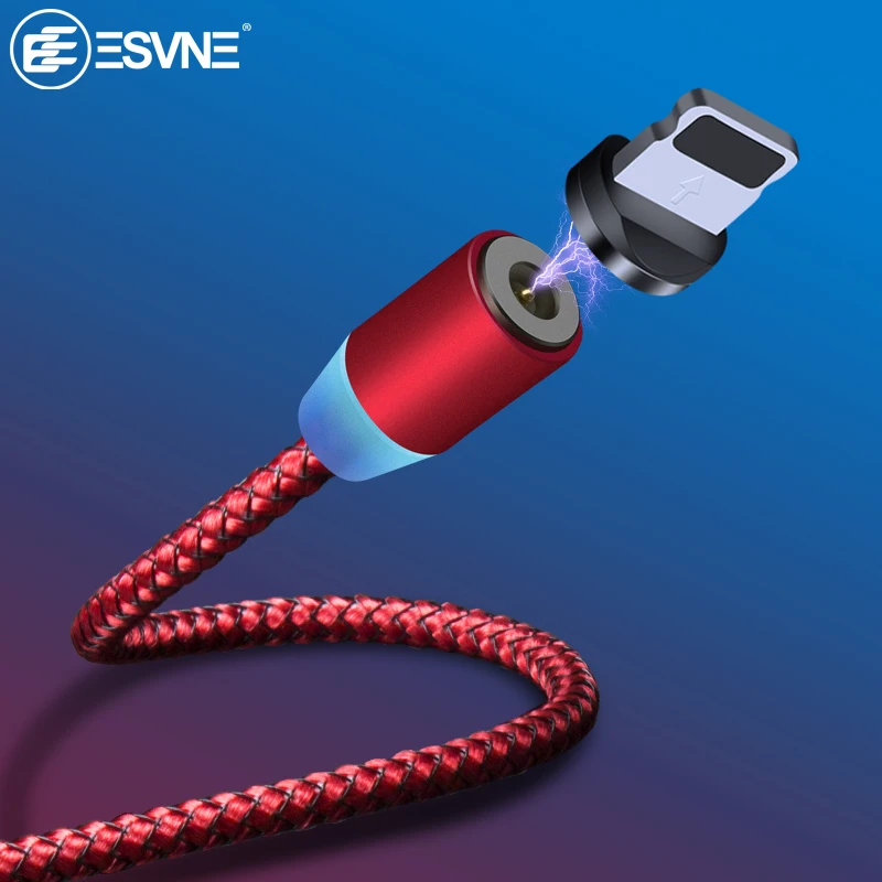 

ESVNE 1M 2M Magnetic Usb Cable For Xiaomi Type C Cable Fast Charging Micro Usb Cable Magnetic Charge For iphone Samsung Huawei