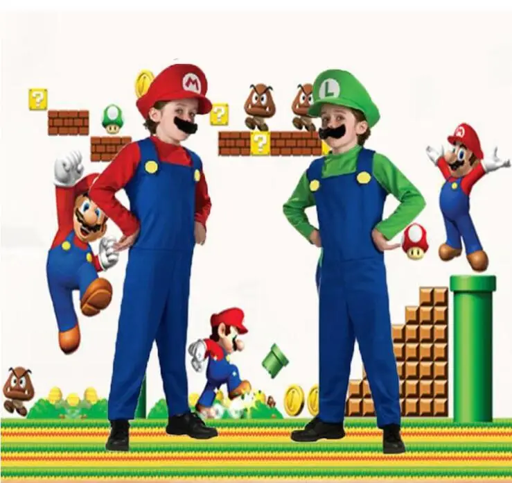 Хэллоуин Super Mario Luigi Bros костюм Для женщин сексуальное платье сантехника взрослый костюм Марио Косплэй костюм нарядное платье