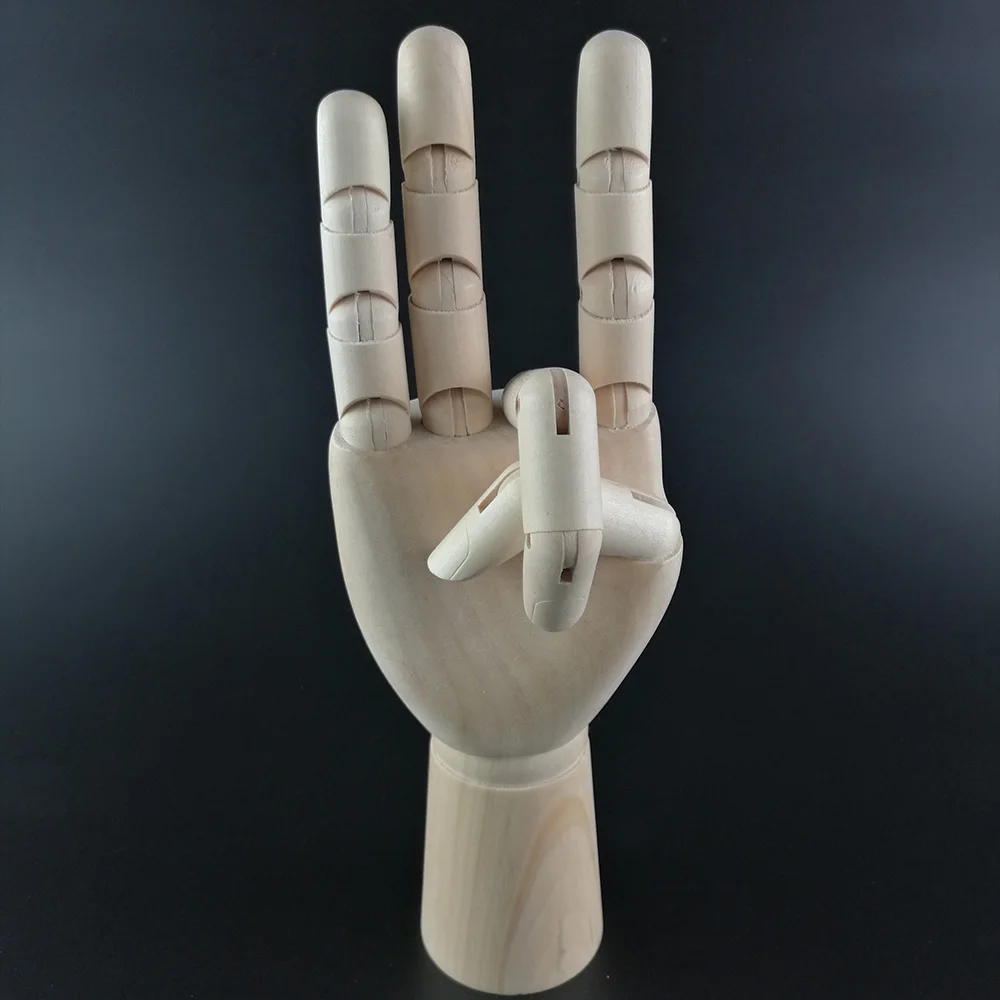 Новая высококачественная 1 шт. правая/левая рука детская модель для творчества шарнирная скульптура из дерева манекен деревянный 18*3,6 см