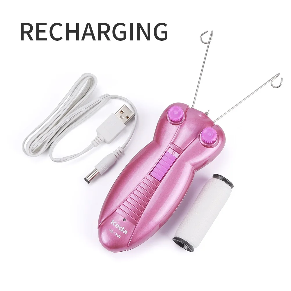 USB Chargable Mini Electric Body Facial Hair Remover Face Depilator Bikini Hair Removal For Women Pink Shaver Beauty Care - Color: USB