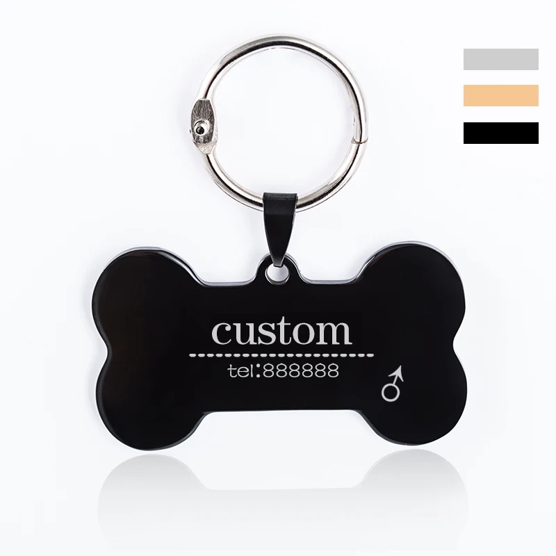 High Quality Free Engraving Personalized Dog ID TagCustomized Pet Tag The Name Phone Any Text For Accessories | Дом и сад