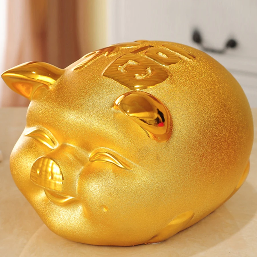 Pig Safe Ceramic Piggy Bank Cartoon Coins Large Safe Money Box Toy Coins Box Ceramic Alcancias Money Saving Box For Kids M5B020