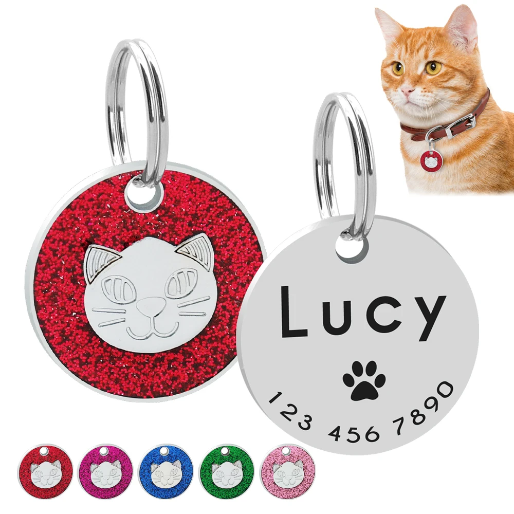 MEOW MIX Custom Personalized Pet ID Tag for Dog and Cat Collars 