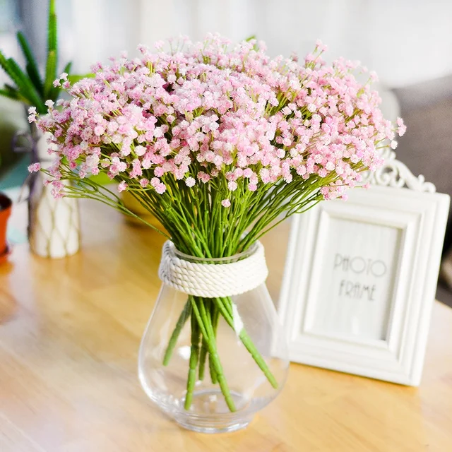 Artificial Flowers Fake Gypsophila Bouquet 7 Branches 460 Artificial Flowers Fake Gypsophila Bouquet 7 Branches 460 Heads Home Decor Flower Arrangements Diy